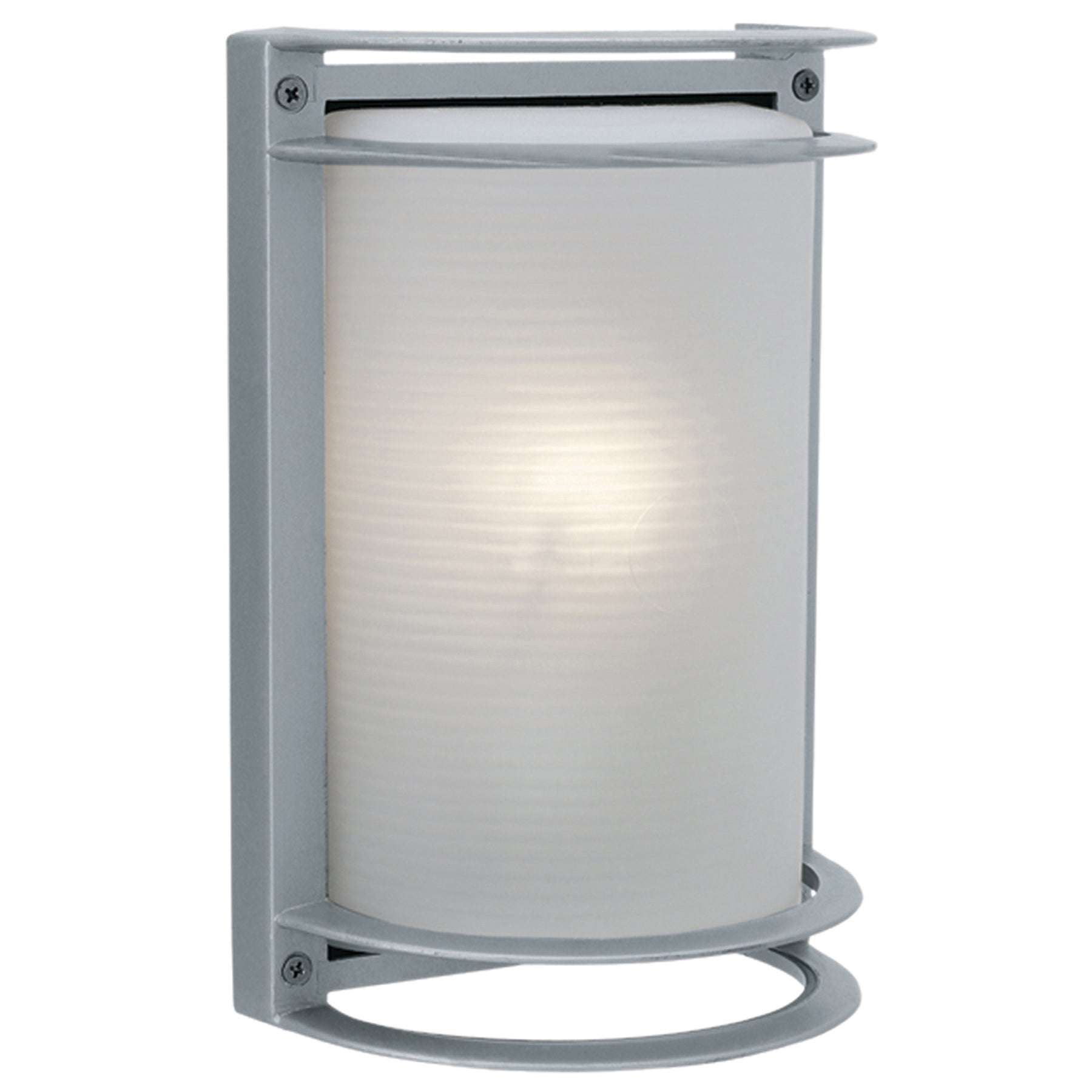 Satin outdoor wall light fixture on a white background