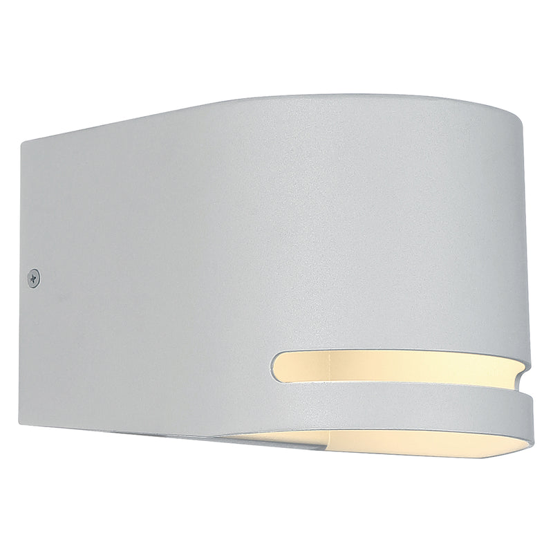Satin wall light fixture on a white background