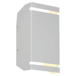 Satin outdoor wall light fixture on a white background