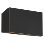 Black wall-mounted LED light on a white background