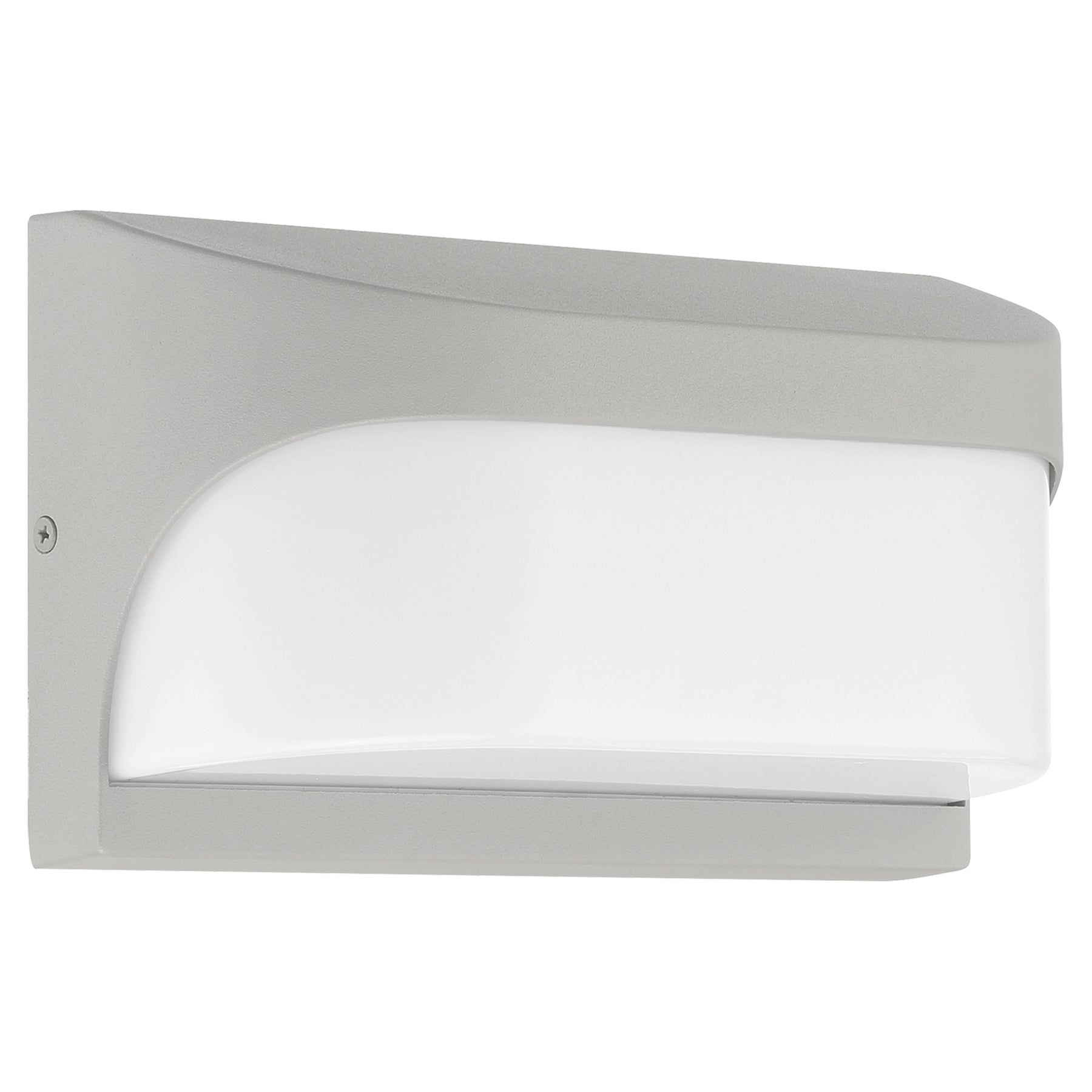 Satin outdoor wall light fixture on a white background
