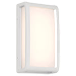 White wall-mounted light fixture on a white background