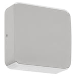 Satin outdoor wall light fixture on a white background