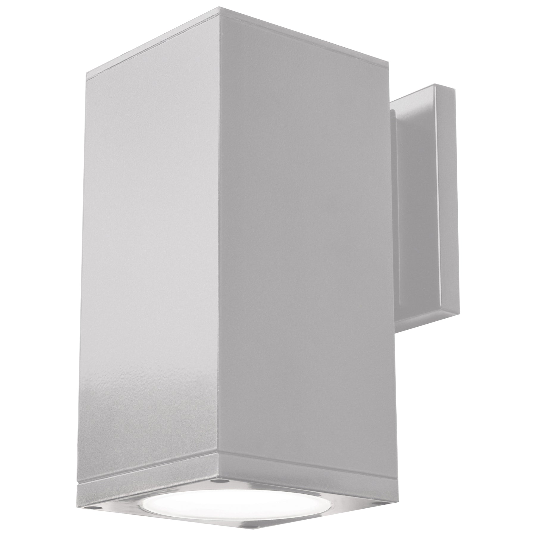 Satin outdoor wall light fixture on a white background