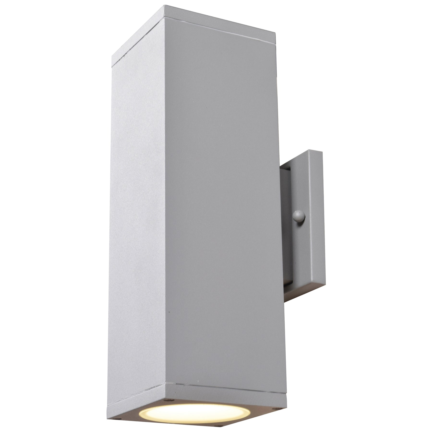 Modern satin outdoor wall light fixture on a white background