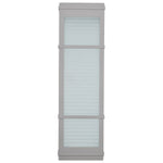 Frosted glass panel with a satin frame on a white background