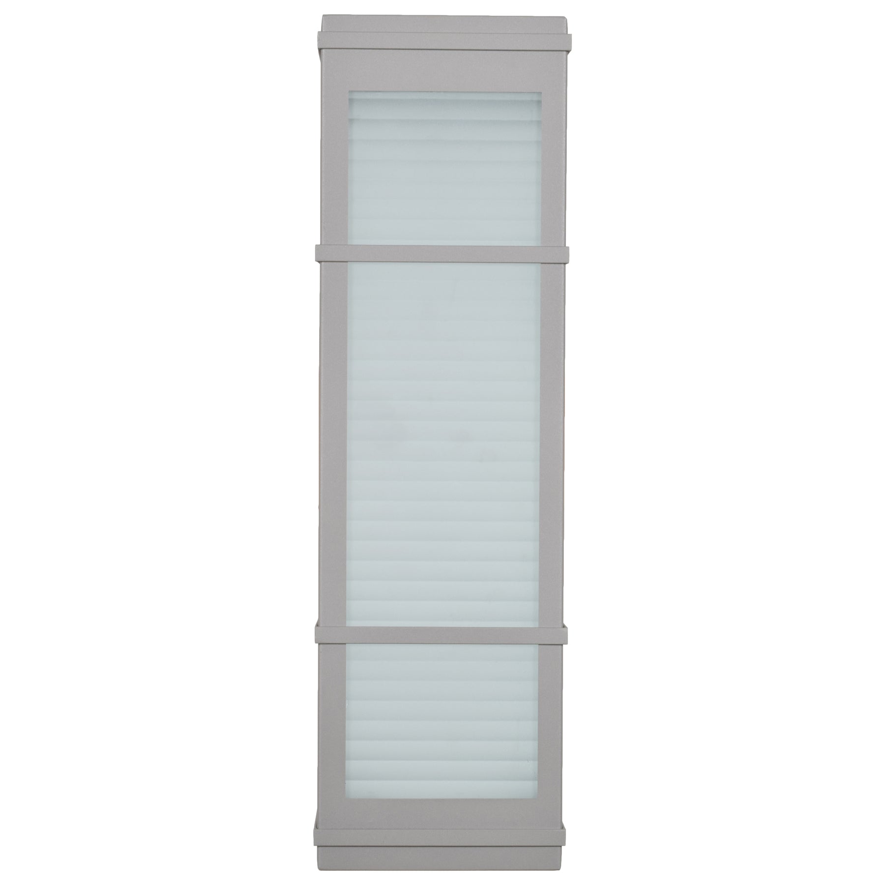 Frosted glass panel with a satin frame on a white background