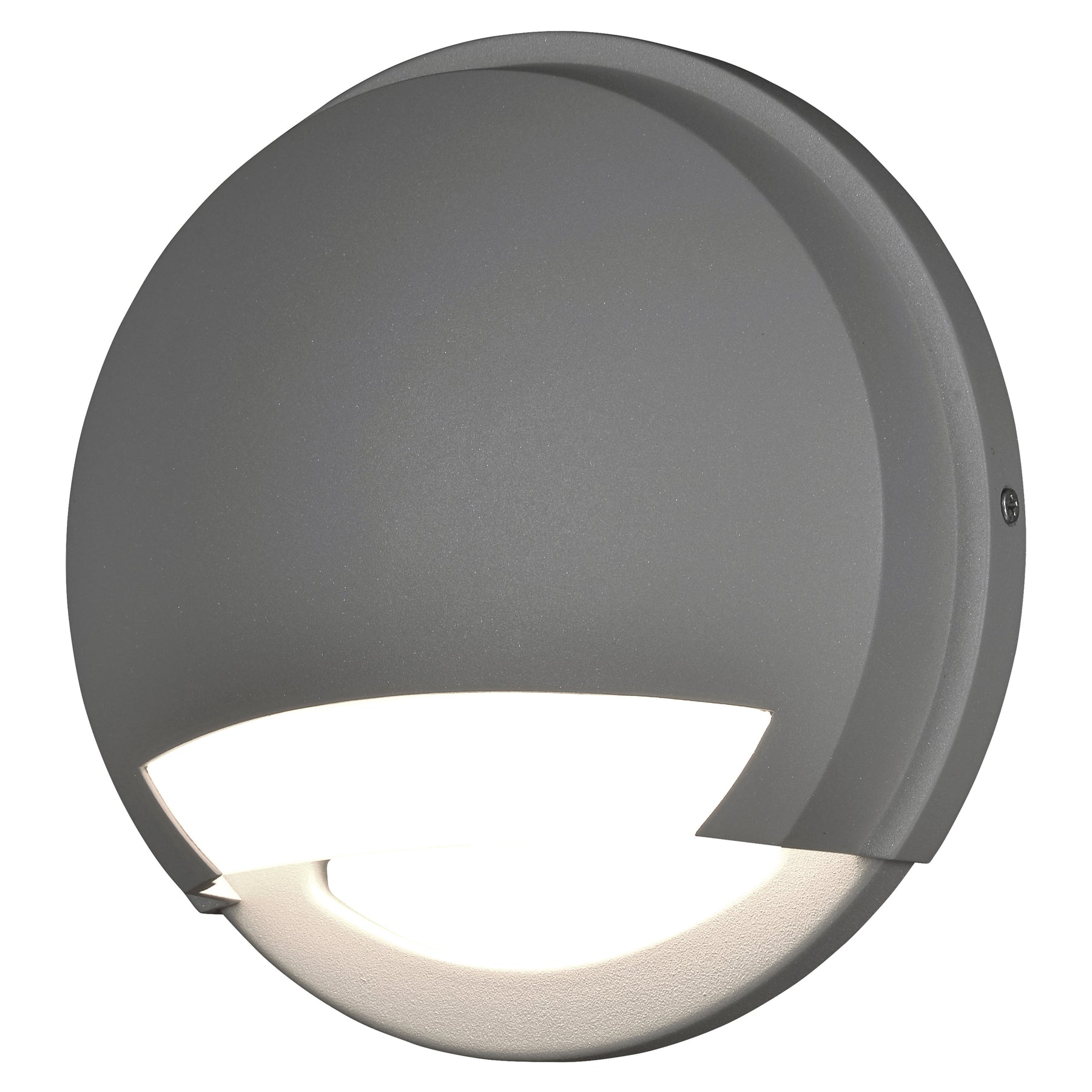 Satin outdoor wall light fixture on a white background
