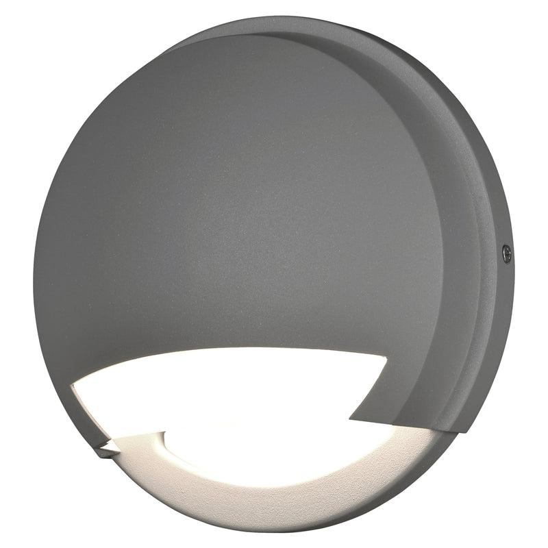 Satin outdoor wall light fixture on a white background