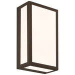 Bronze framed wall light fixture on a white background