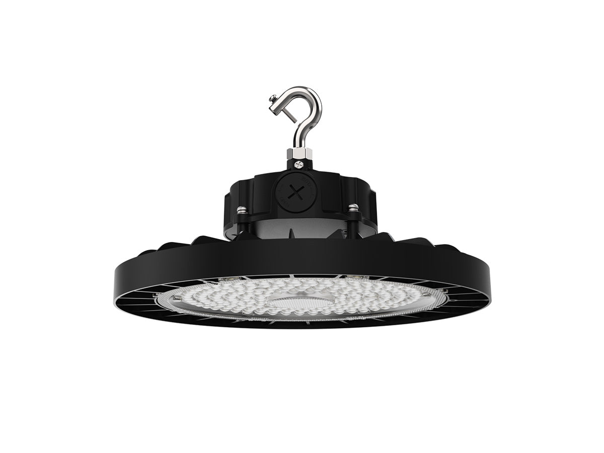 Static LED UFO High Bay, 30,000 Lumens, 200 Watt, 5000K, 120-277V, Black Finish