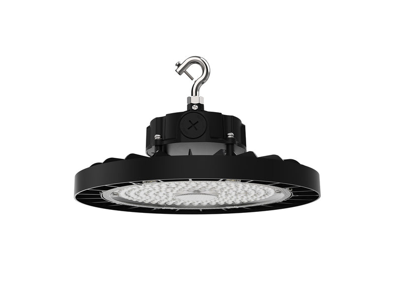 Static LED UFO High Bay, 30,000 Lumens, 200 Watt, 5000K, 120-277V, Black Finish