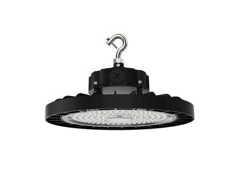 Static LED UFO High Bay, 30,000 Lumens, 200 Watt, 5000K, 120-277V, Black Finish