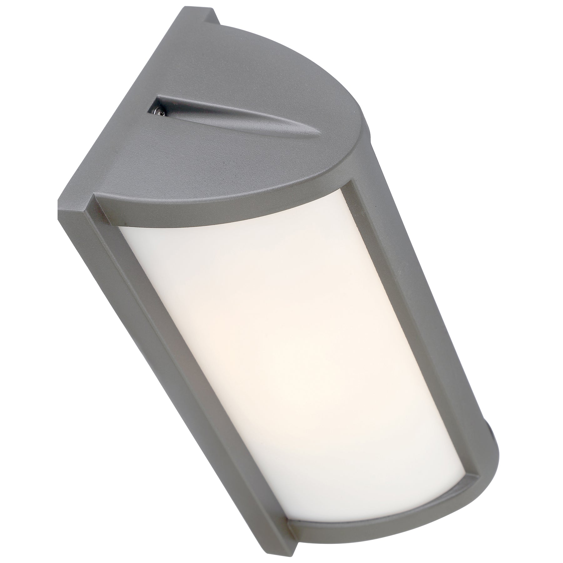 Satin outdoor wall light fixture on a white background