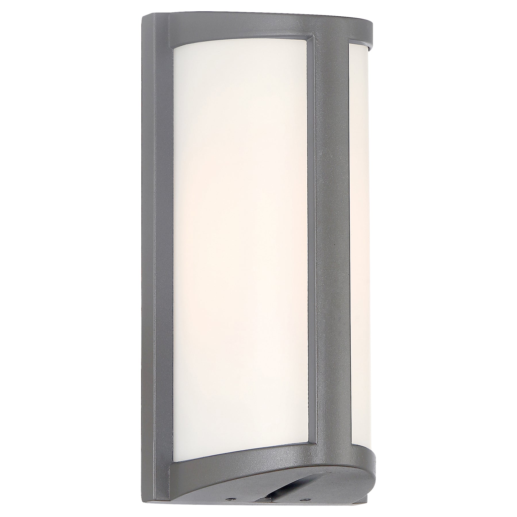 Satin outdoor wall light fixture on a white background