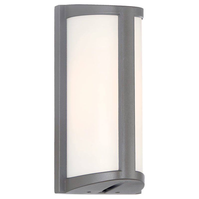 Satin outdoor wall light fixture on a white background