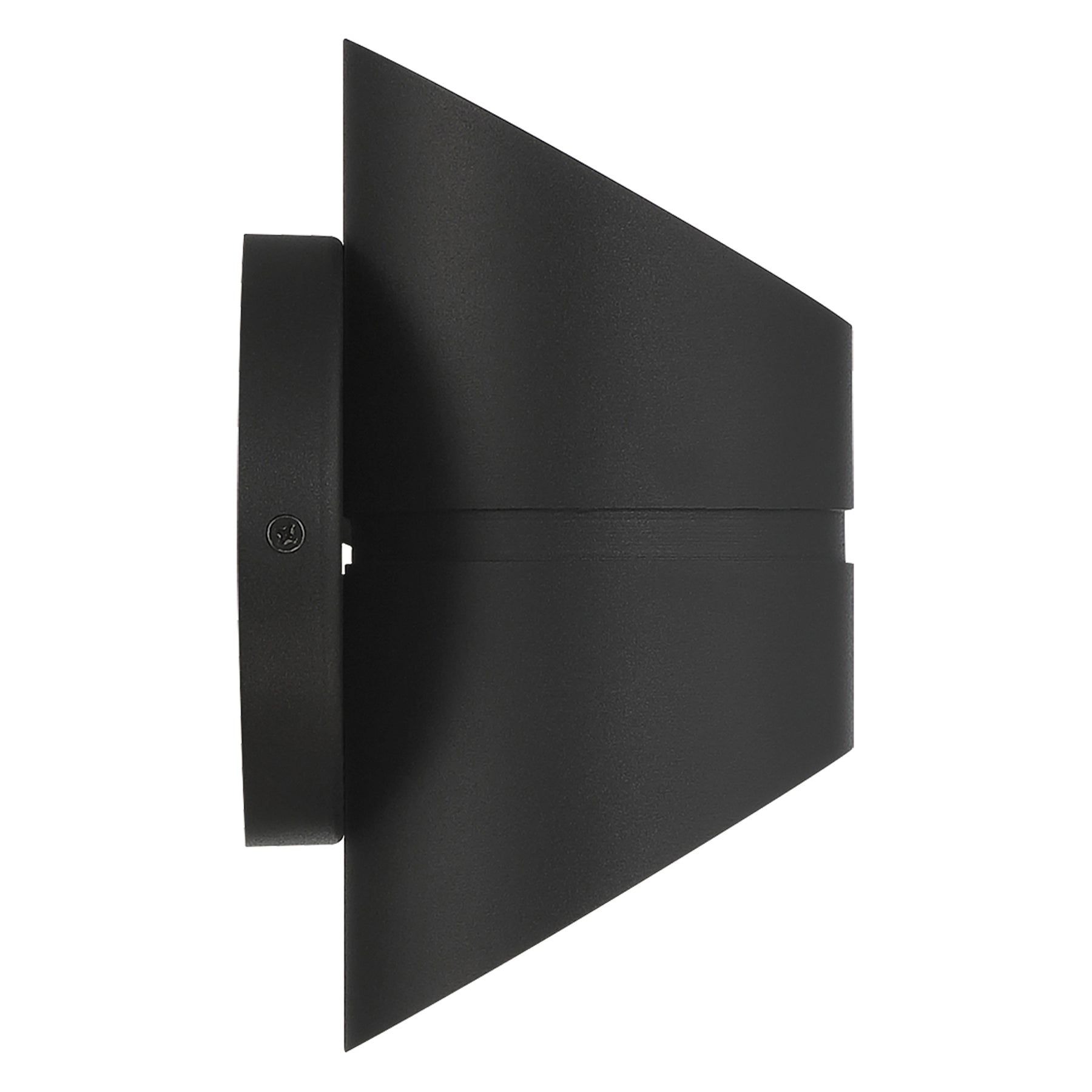 Black cylindrical light on a white background