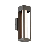 Modern outdoor wall light fixture on a white background