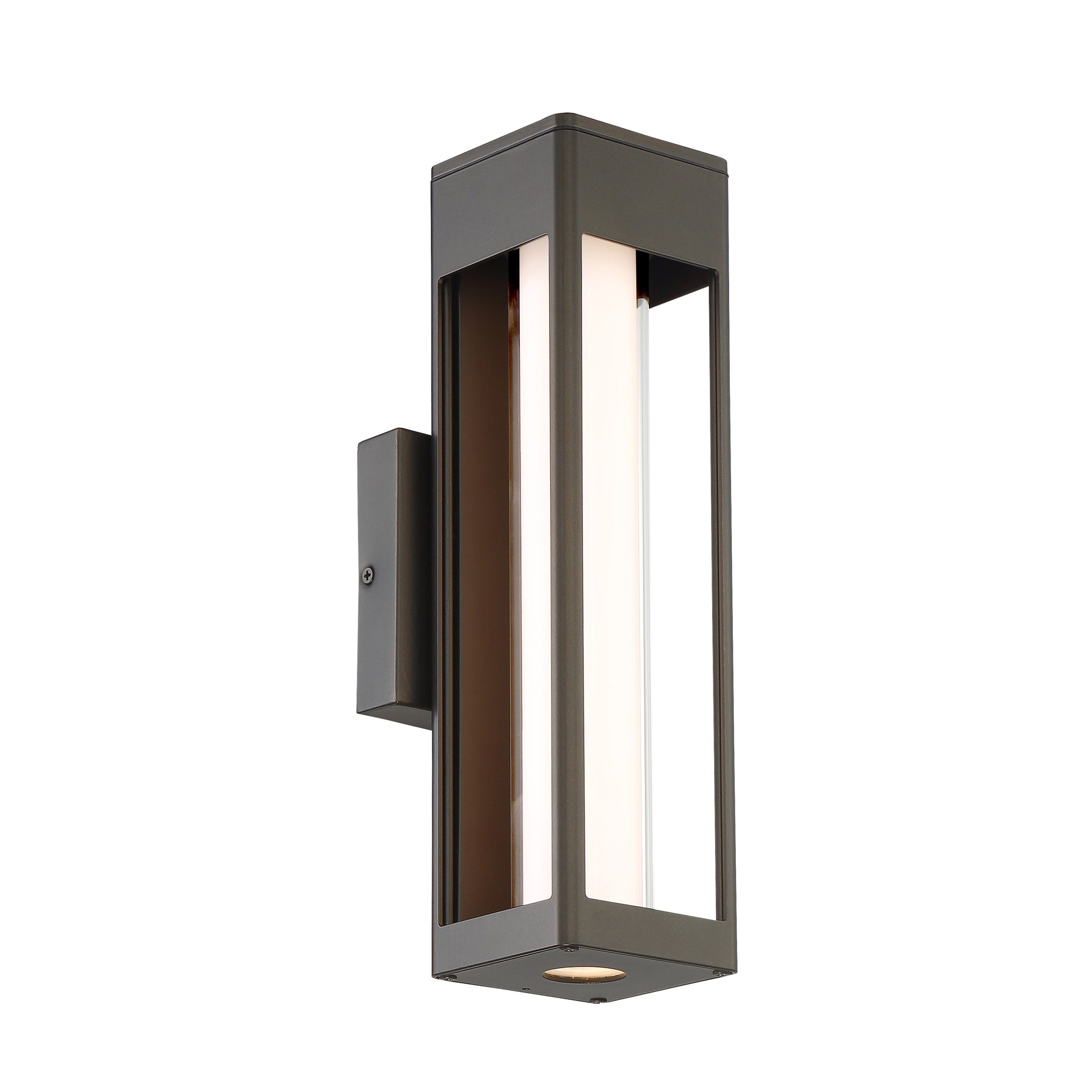 Modern outdoor wall light fixture on a white background