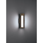 Modern wall-mounted light fixture on a gray background