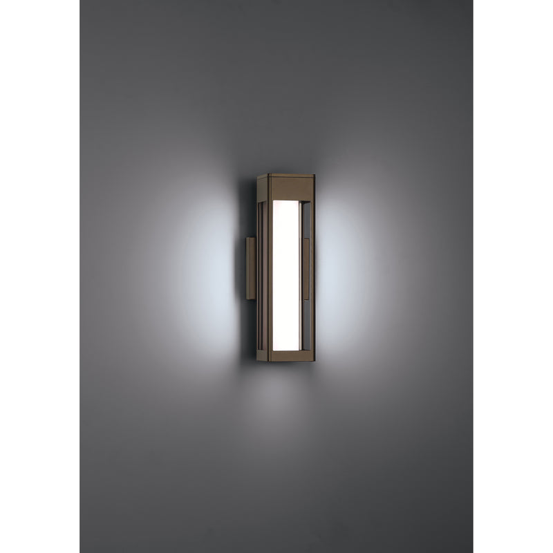 Modern wall-mounted light fixture on a gray background