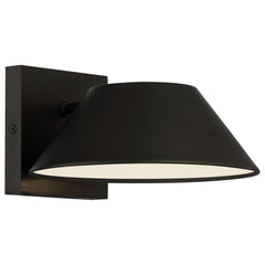 Solano Outdoor LED Wall Mount, 3000K, 1200 Lumens, 12W, 120V, Black