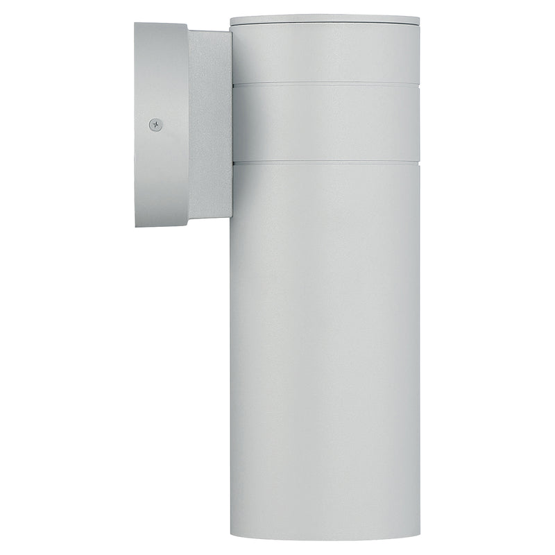 Satin outdoor wall light fixture on a white background