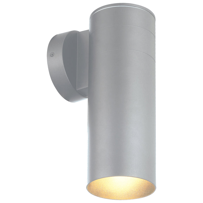 Satin outdoor wall light fixture on a white background