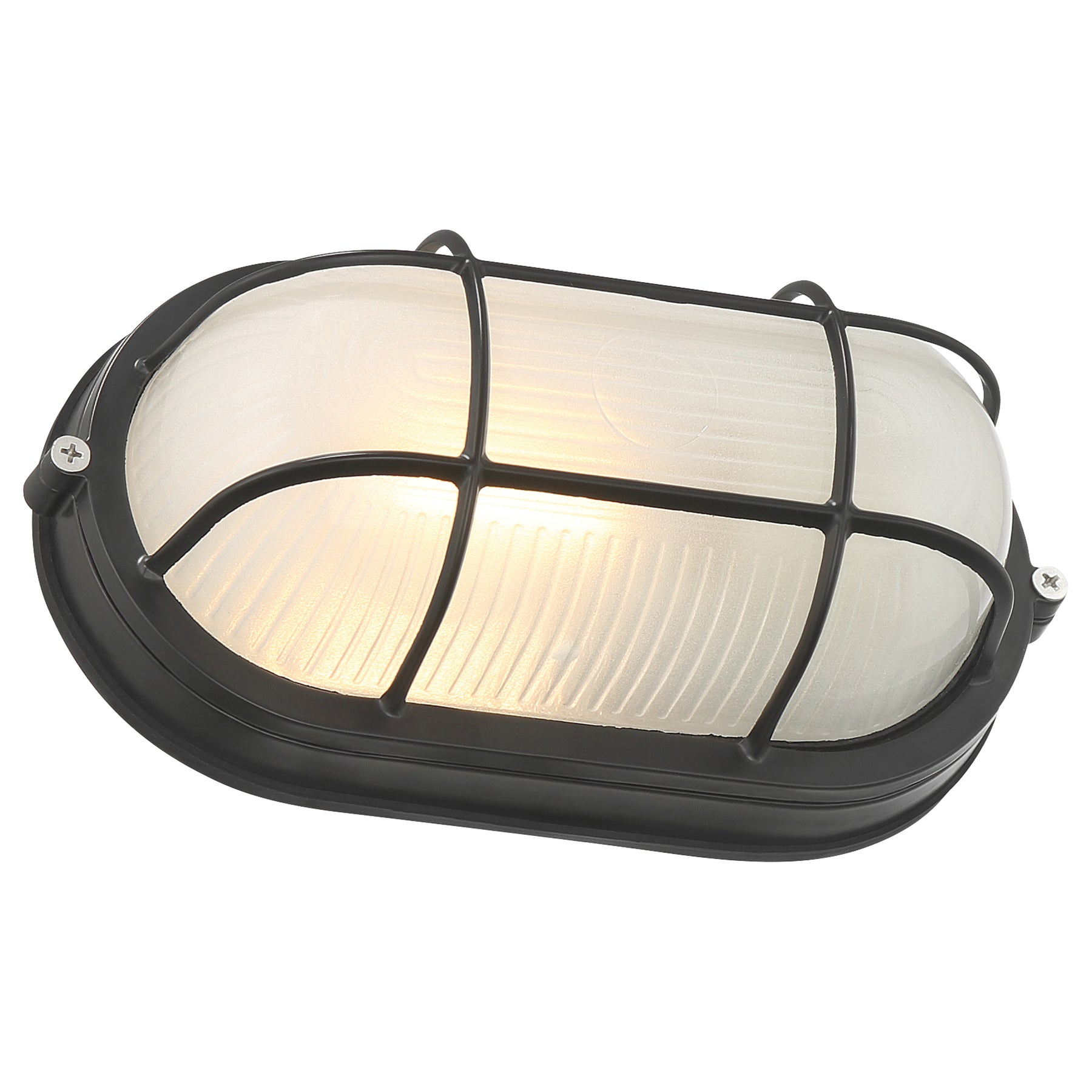 1 Light Outdoor Bulkhead, 60W, 120V, Black Finish, Nauticus Dual Mount