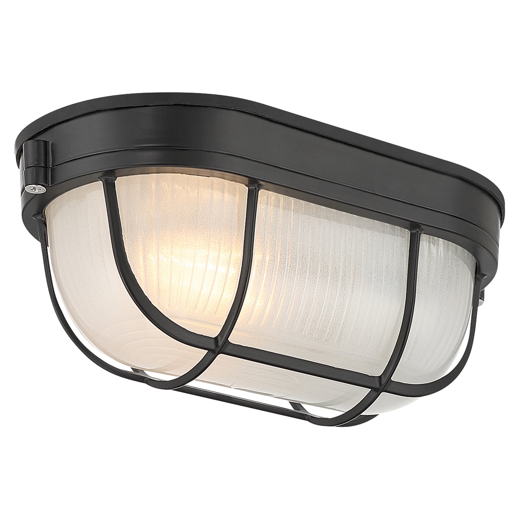 1 Light Outdoor Bulkhead, 60W, 120V, Black Finish, Nauticus Dual Mount