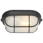 1 Light Outdoor Bulkhead, 60W, 120V, Black Finish, Nauticus Dual Mount