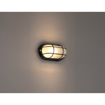 1 Light Outdoor Bulkhead, 60W, 120V, Black Finish, Nauticus Dual Mount