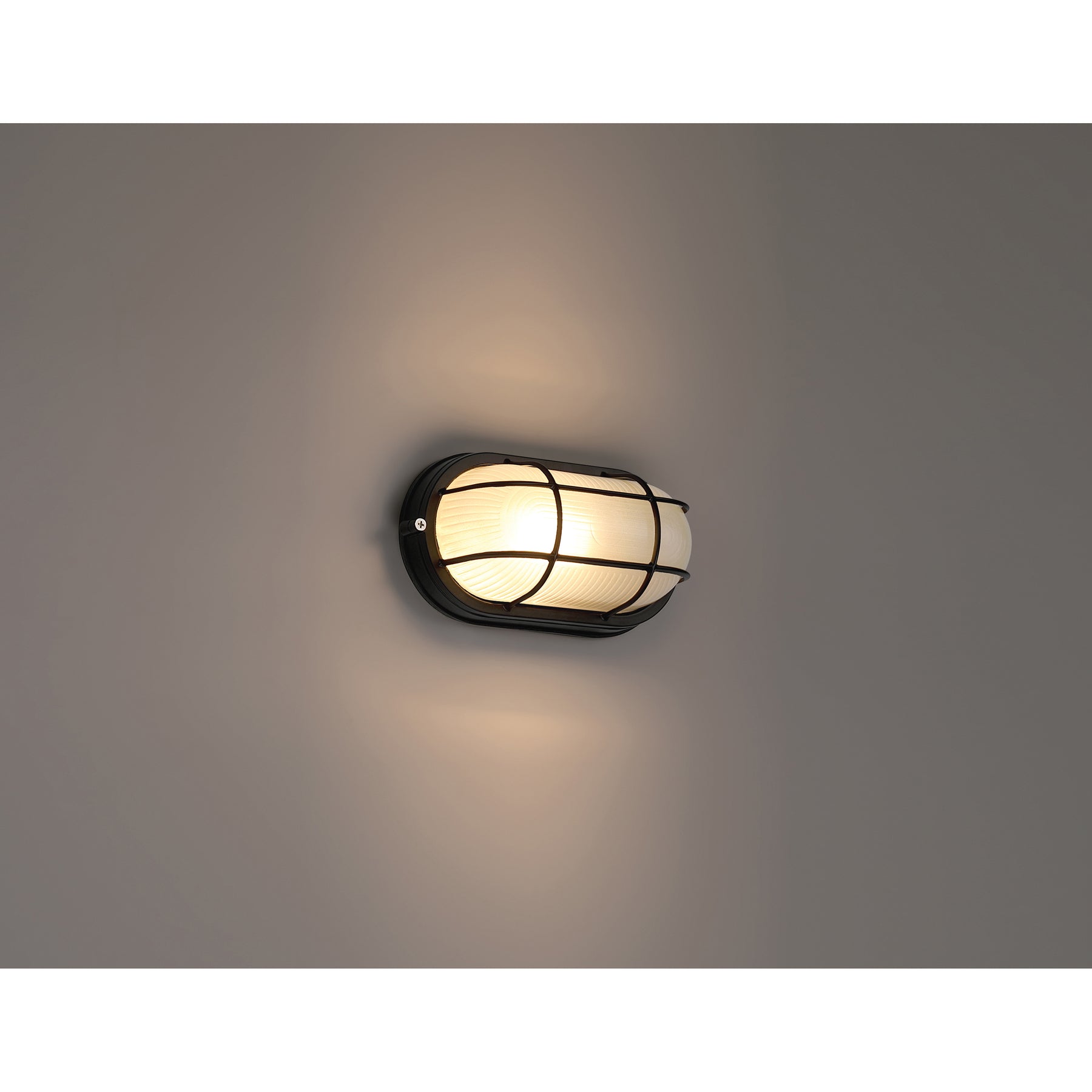 1 Light Outdoor Bulkhead, 60W, 120V, Black Finish, Nauticus Dual Mount