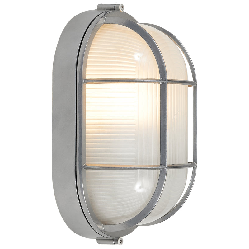 1 Light Outdoor Bulkhead, 60W, 120V, Satin Finish, Nauticus Dual Mount Collection