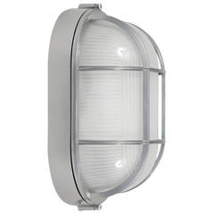 1 Light Outdoor Bulkhead, 60W, 120V, Satin Finish, Nauticus Dual Mount Collection