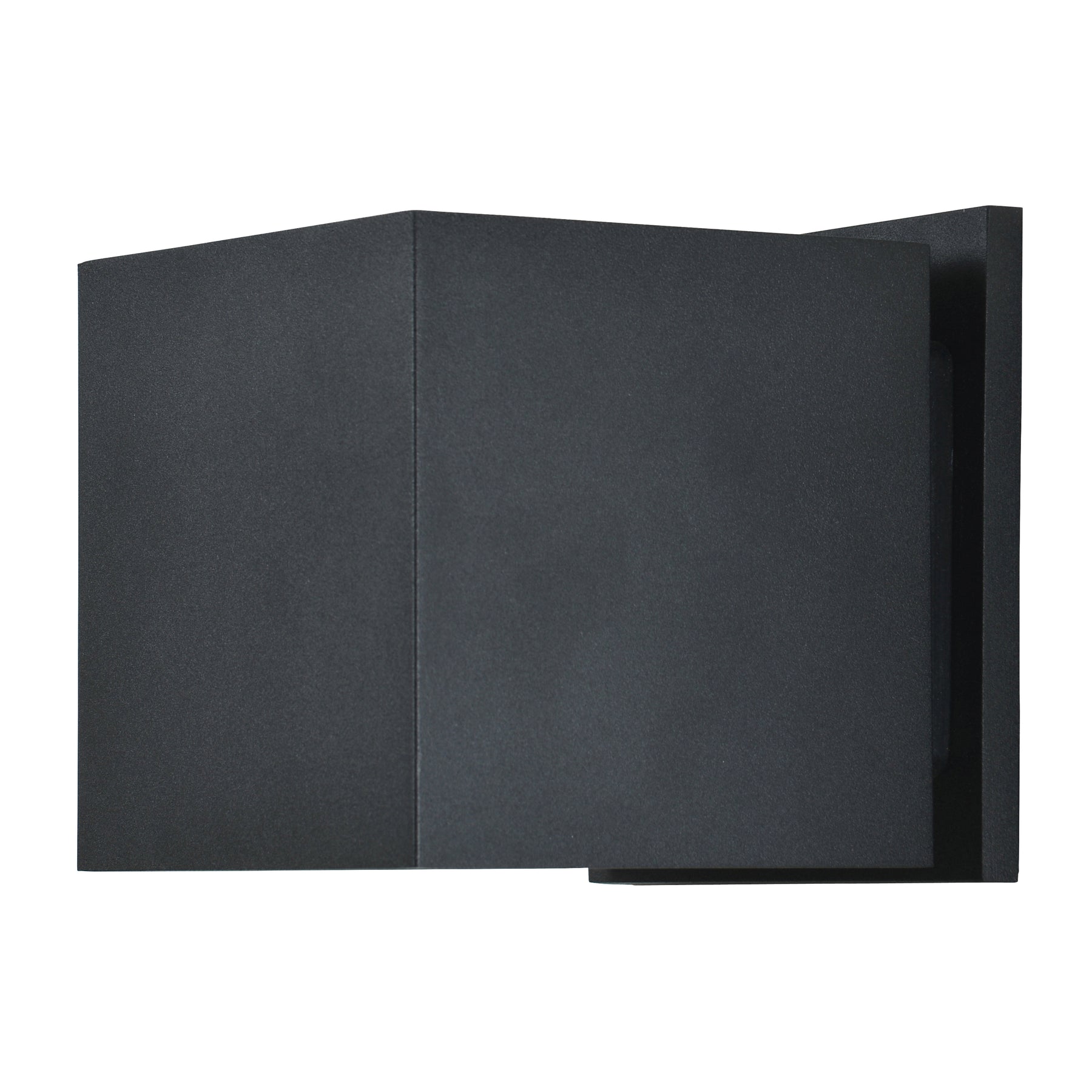 Black Bi-Directional Outdoor LED Wall Mount on a white background