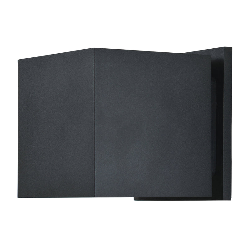 Black Bi-Directional Outdoor LED Wall Mount on a white background