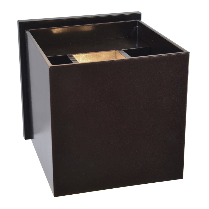Bronze Bi-Directional Outdoor LED Wall Mount on a white background