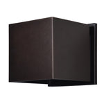 Bronze wall-mounted light fixture on a white background