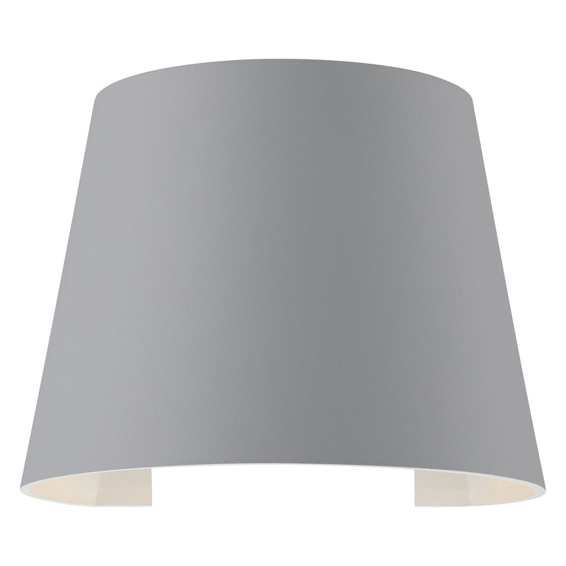 Satin wall mount light on a white background