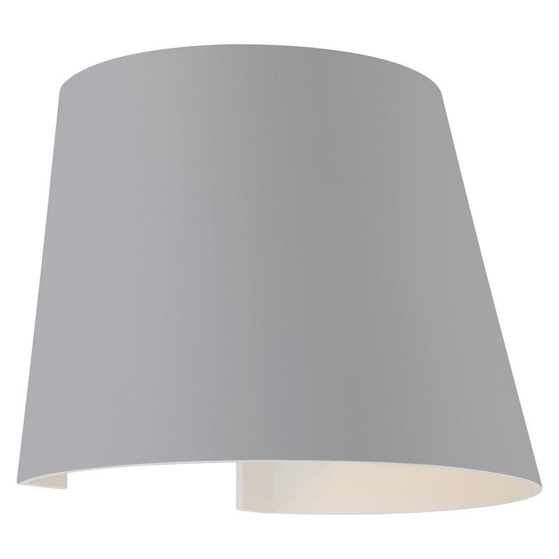 Satin wall mount light on a white background