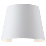 White wall mount light on a white background