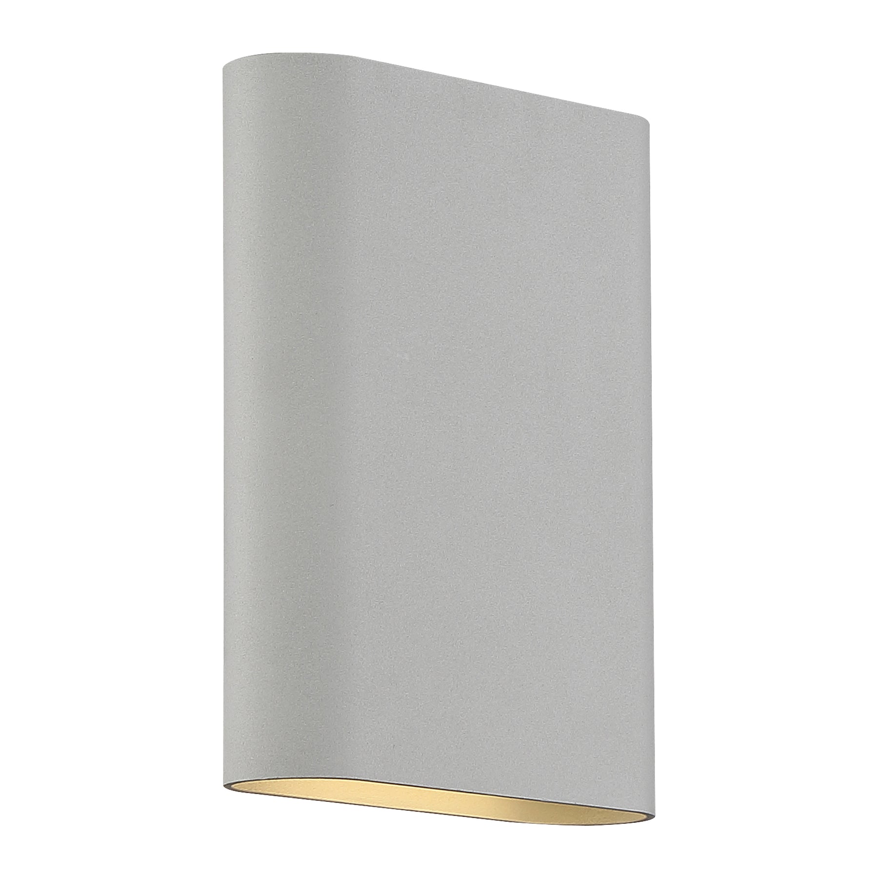 Satin LED Wall Sconce light fixture with gold interior on a white background
