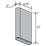 Measurement diagram of an LED Wall Sconce with dimensions labeled.