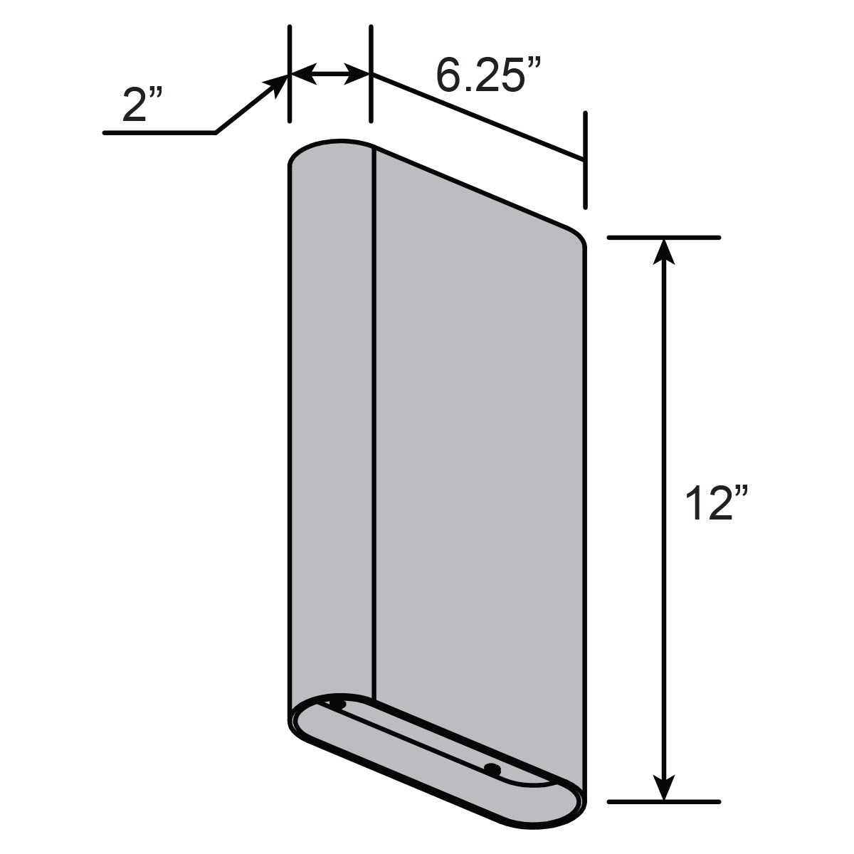 Measurement diagram of an LED Wall Sconce with dimensions labeled.