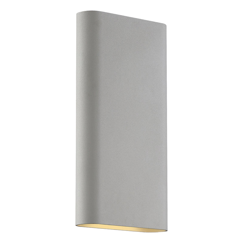 Satin wall light fixture on a white background
