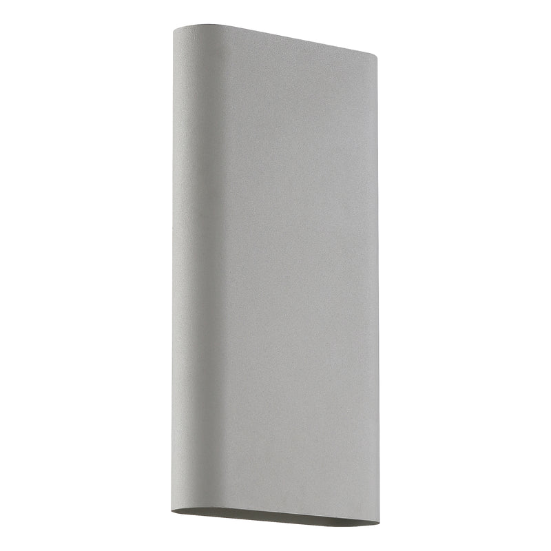 Satin rectangular wall light fixture on a white background