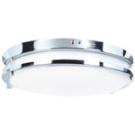 Chrome ceiling light fixture on a white background