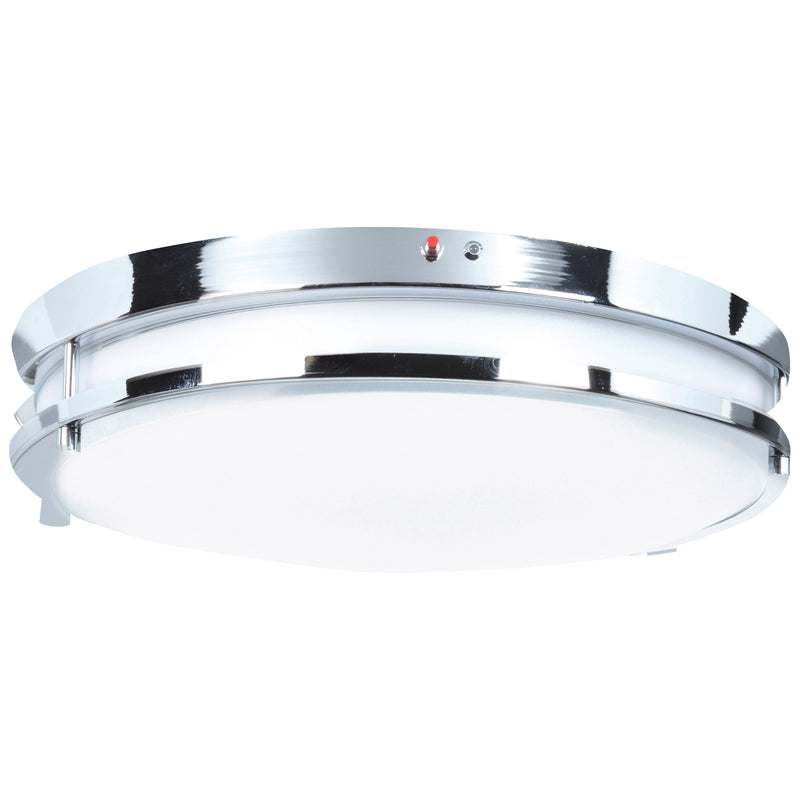 Chrome ceiling light fixture on a white background
