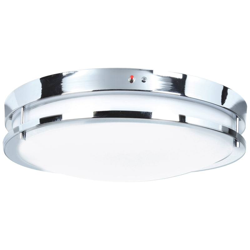 Chrome ceiling light fixture on a white background